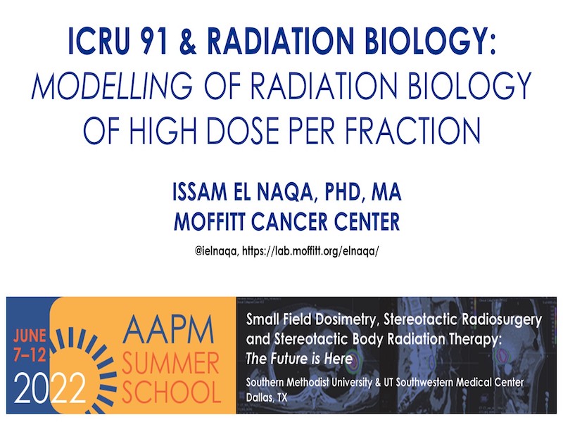 AAPM VL-ICRU 91 & Radiation Biology